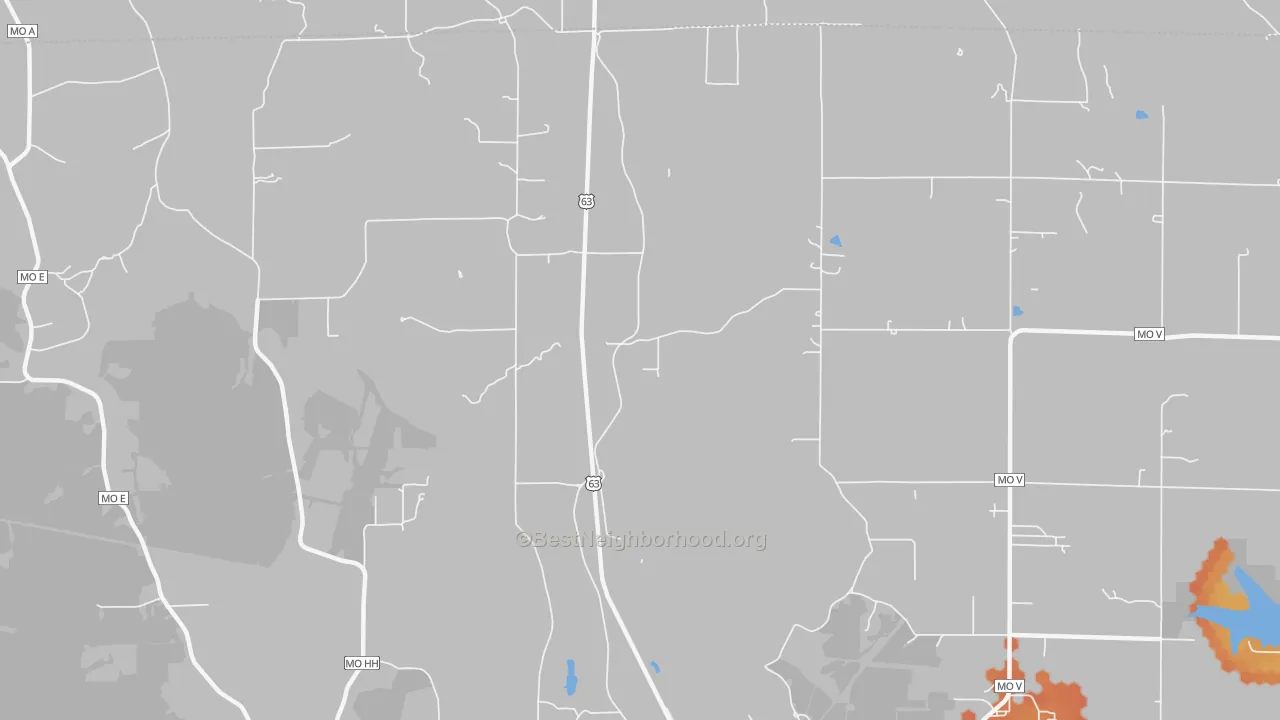Bike Grade map of Northwye, MO