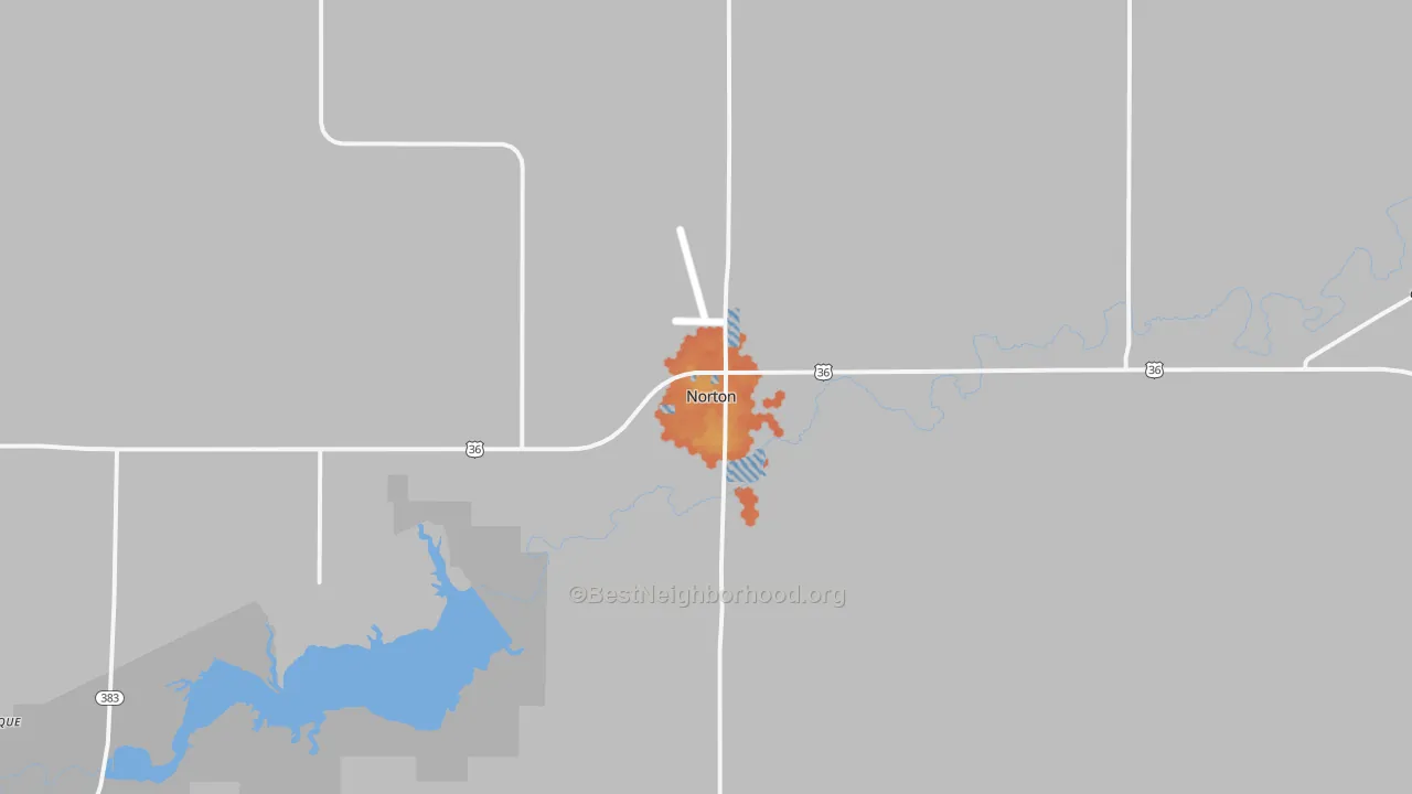 Bike Grade map of Norton, KS