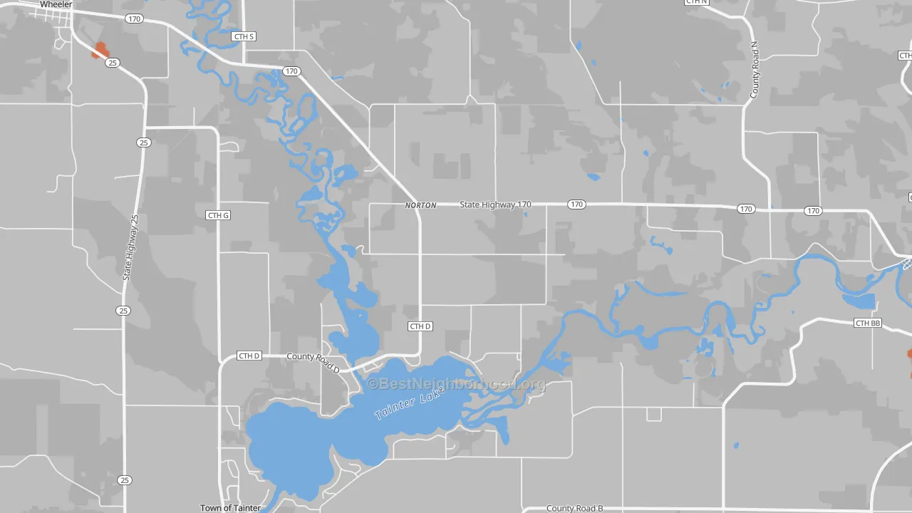 Bike Grade map of Norton, WI