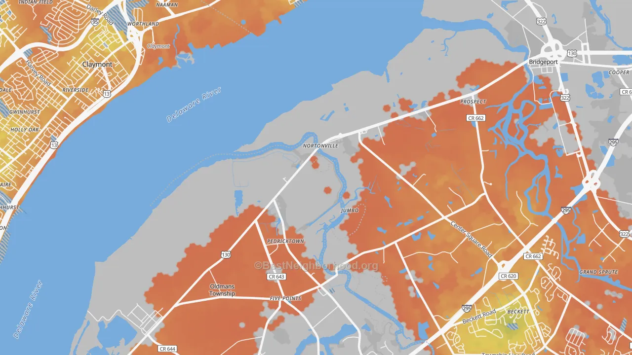 Bike Grade map of Nortonville, NJ