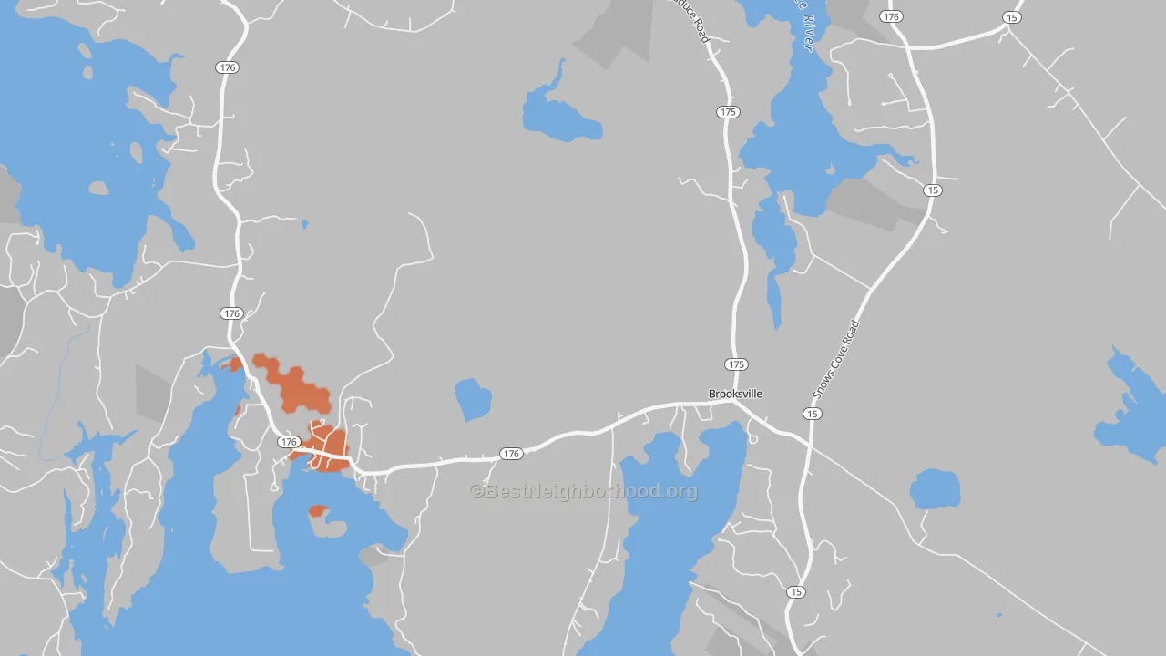 Bike Grade map of Norumbega, ME
