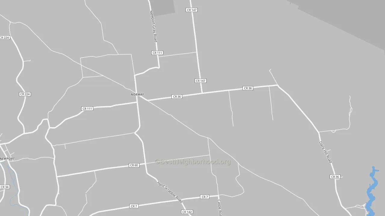 Bike Grade map of Norway, NY