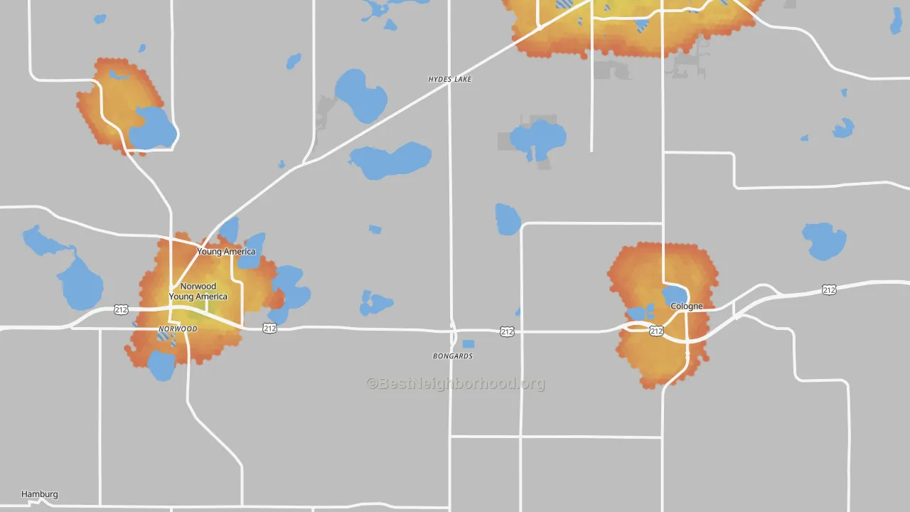 Bike Grade map of Norwood, MN