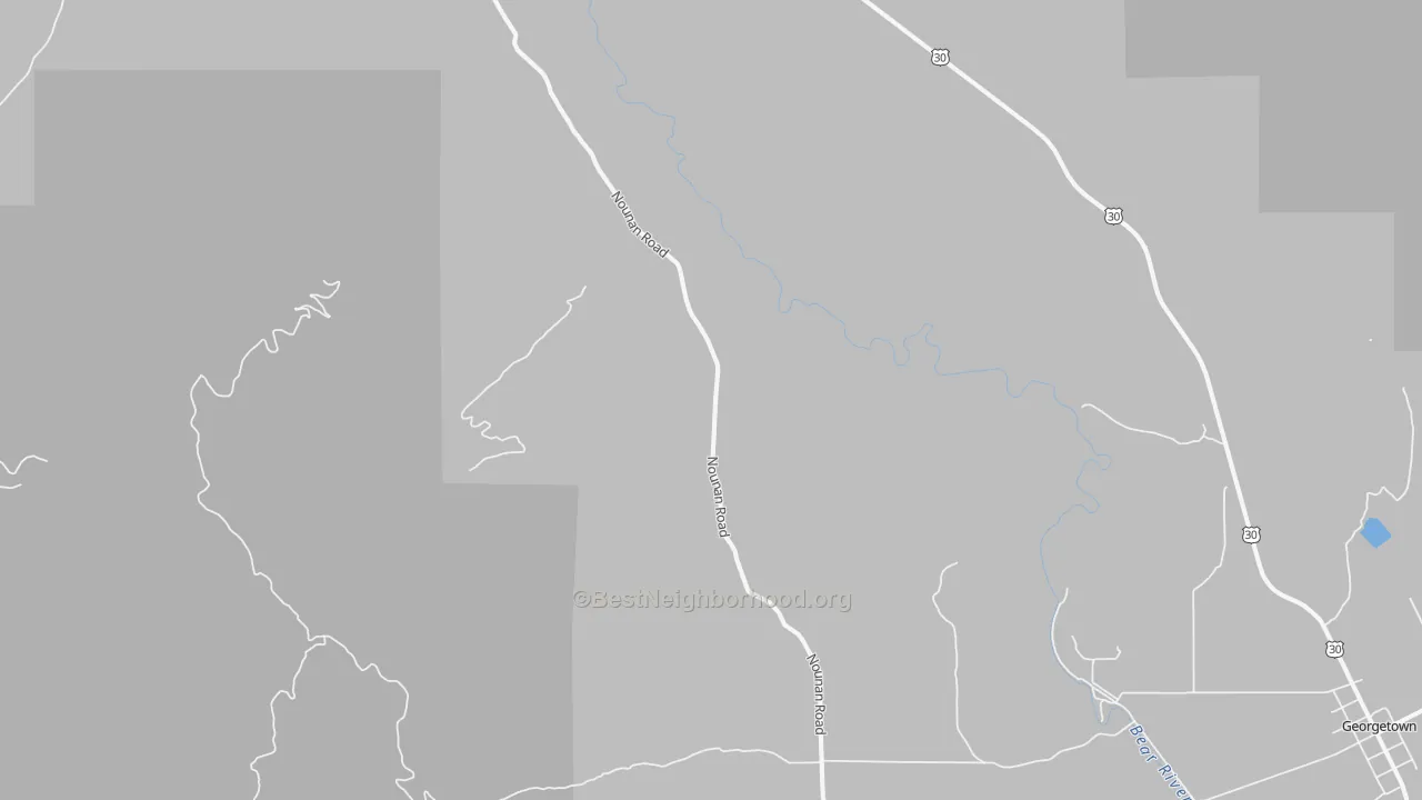 Bike Grade map of Nounan, ID