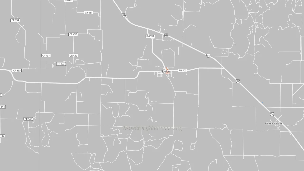 Bike Grade map of Novice, TX