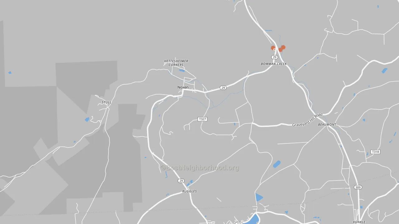 Bike Grade map of Noxen, PA