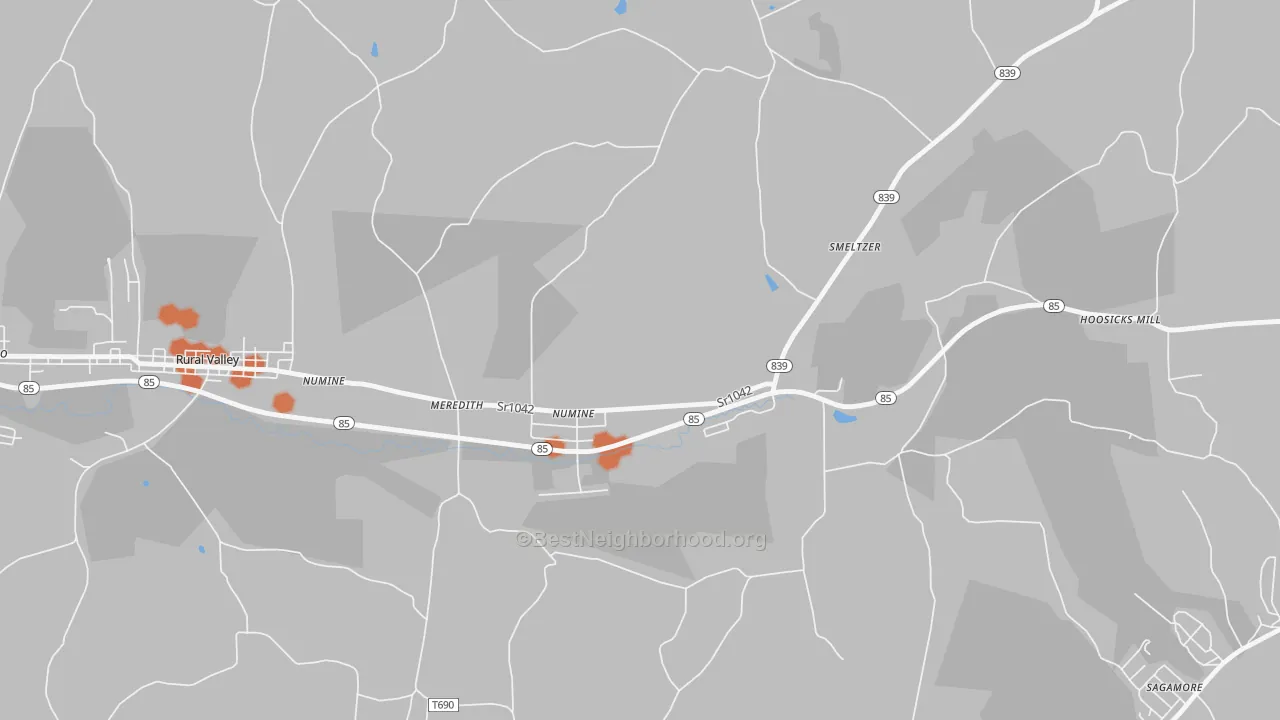 Bike Grade map of Nu Mine, PA