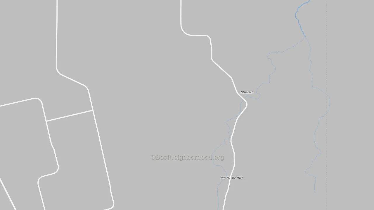 Bike Grade map of Nugent, TX