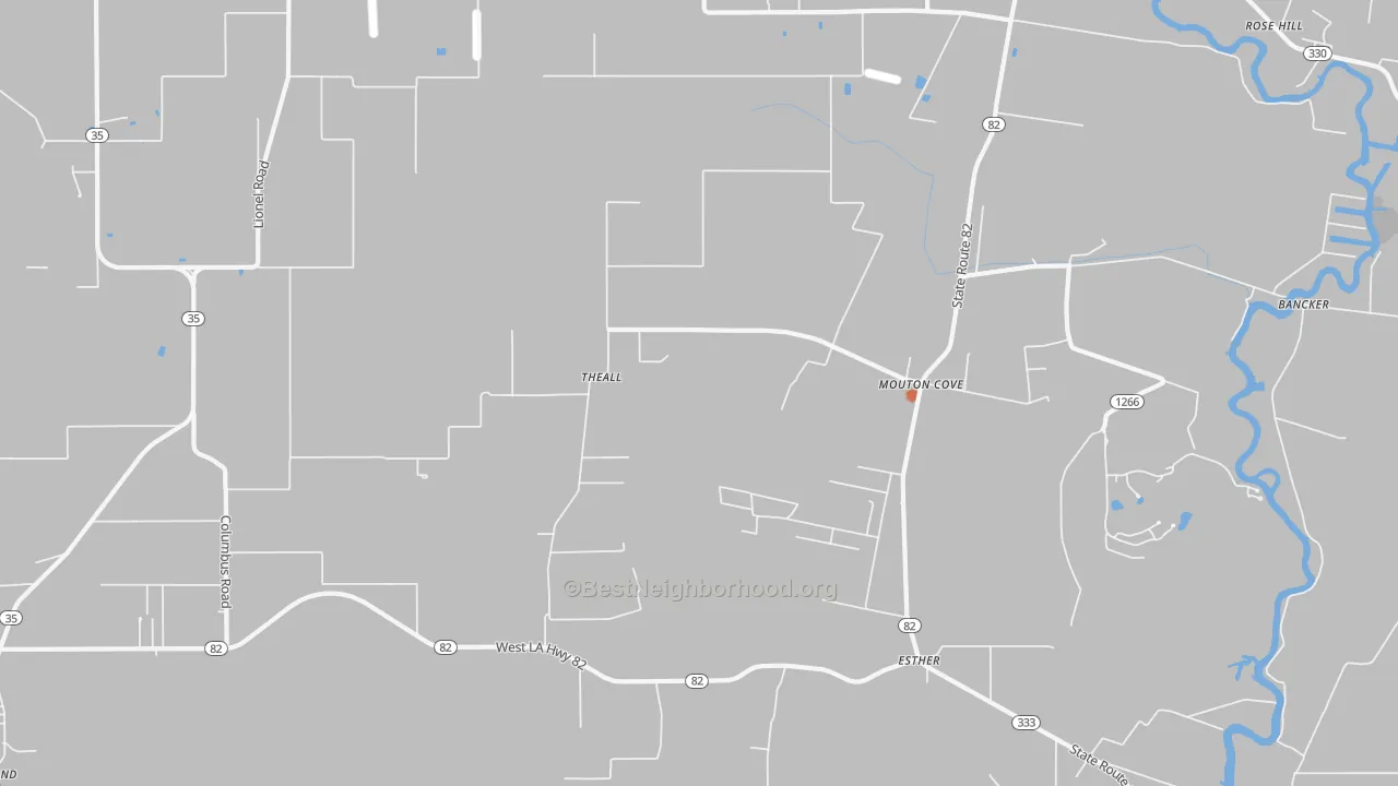 Bike Grade map of Nunez, LA
