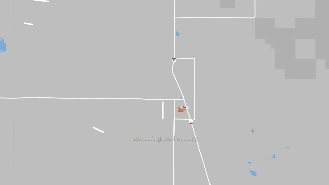 Bike Grade map of Nunn, CO