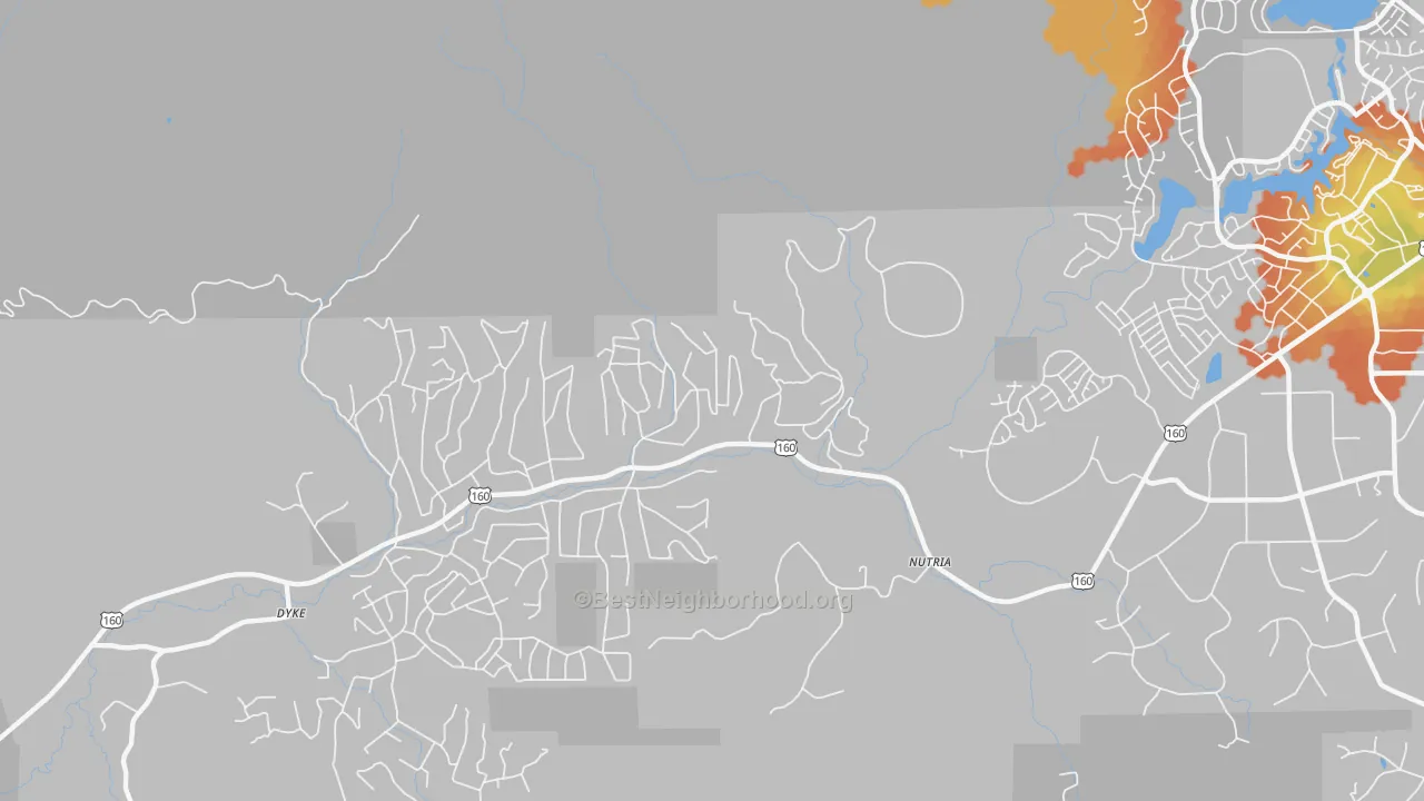 Bike Grade map of Nutria, CO