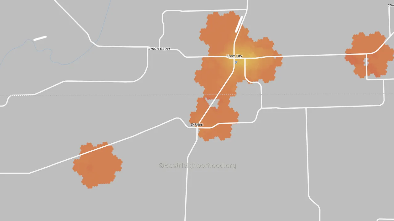 Bike Grade map of O'Brien, TX