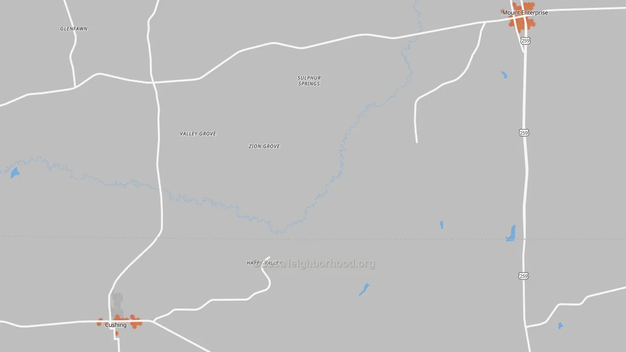 Bike Grade map of Oak Flat, TX