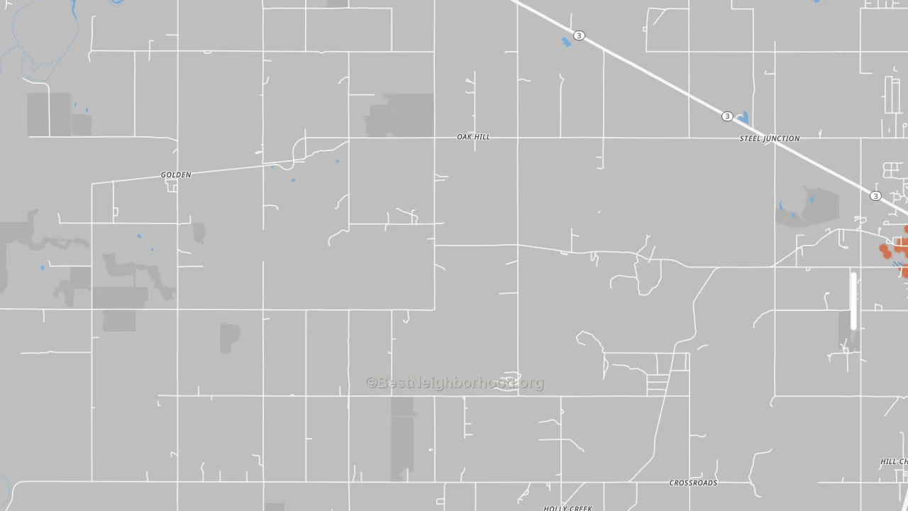 Bike Grade map of Oak Hill, OK