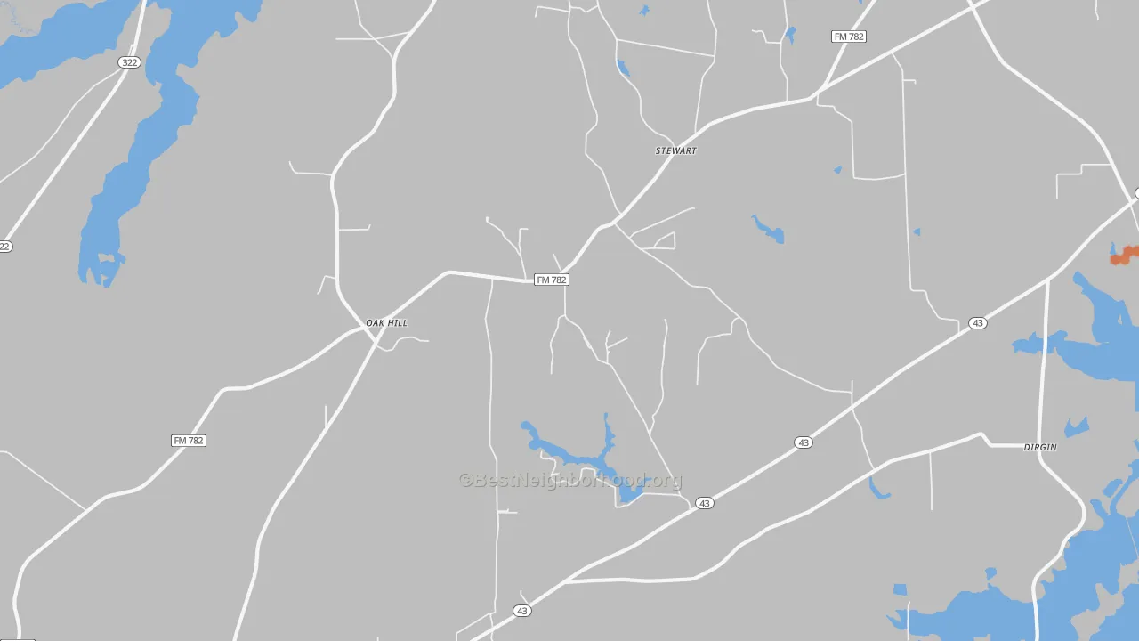 Bike Grade map of Oak Hill, TX