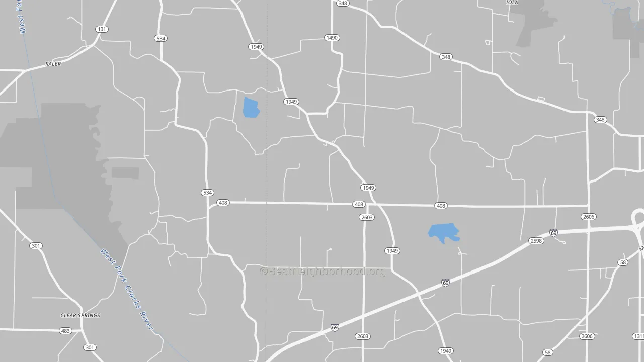Bike Grade map of Oak Level, KY