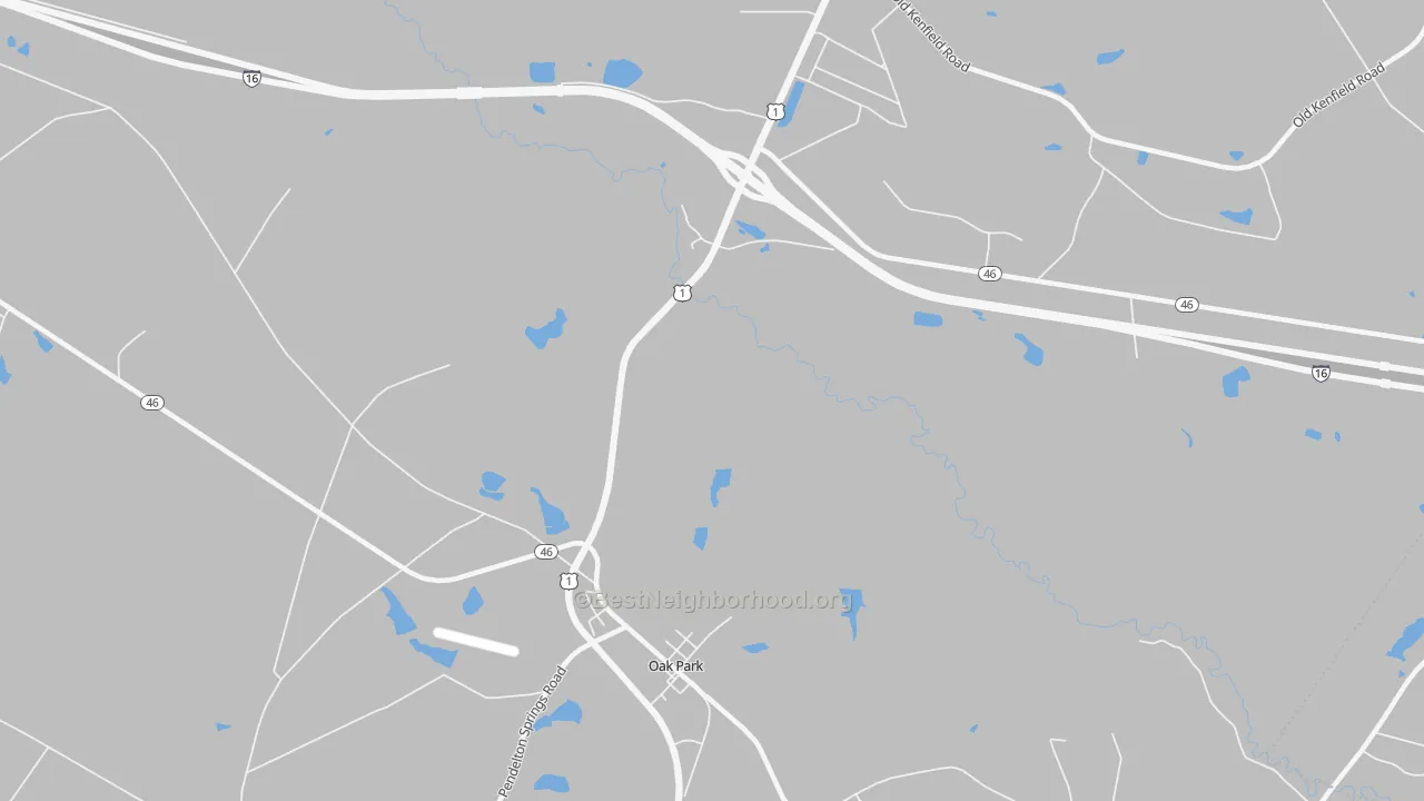 Bike Grade map of Oak Park, GA