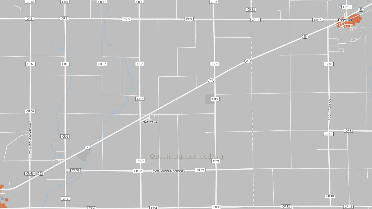 Bike Grade map of Oak Park, MN