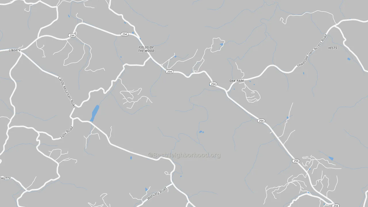 Bike Grade map of Oak Park, NC