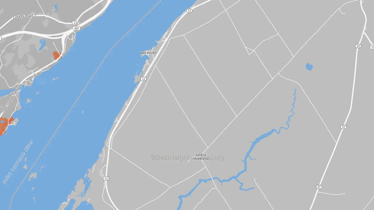 Bike Grade map of Oak Point, NY