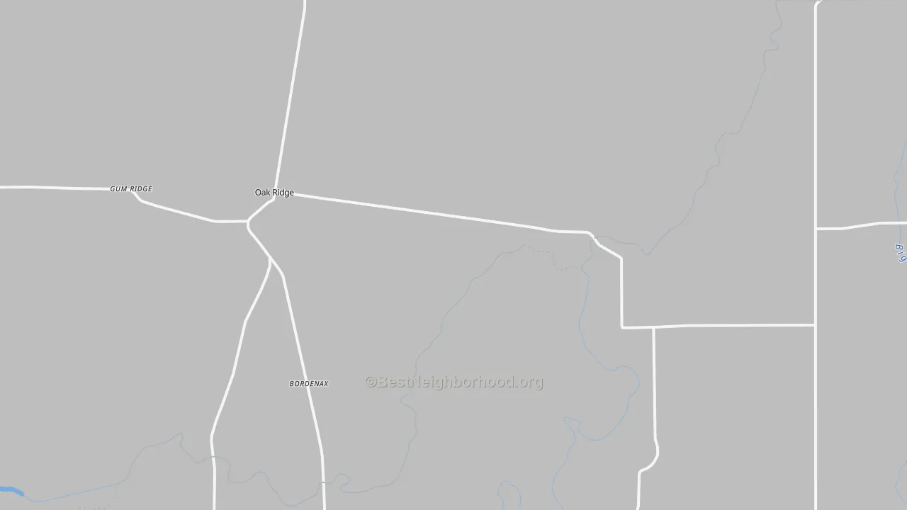 Bike Grade map of Oak Ridge, LA
