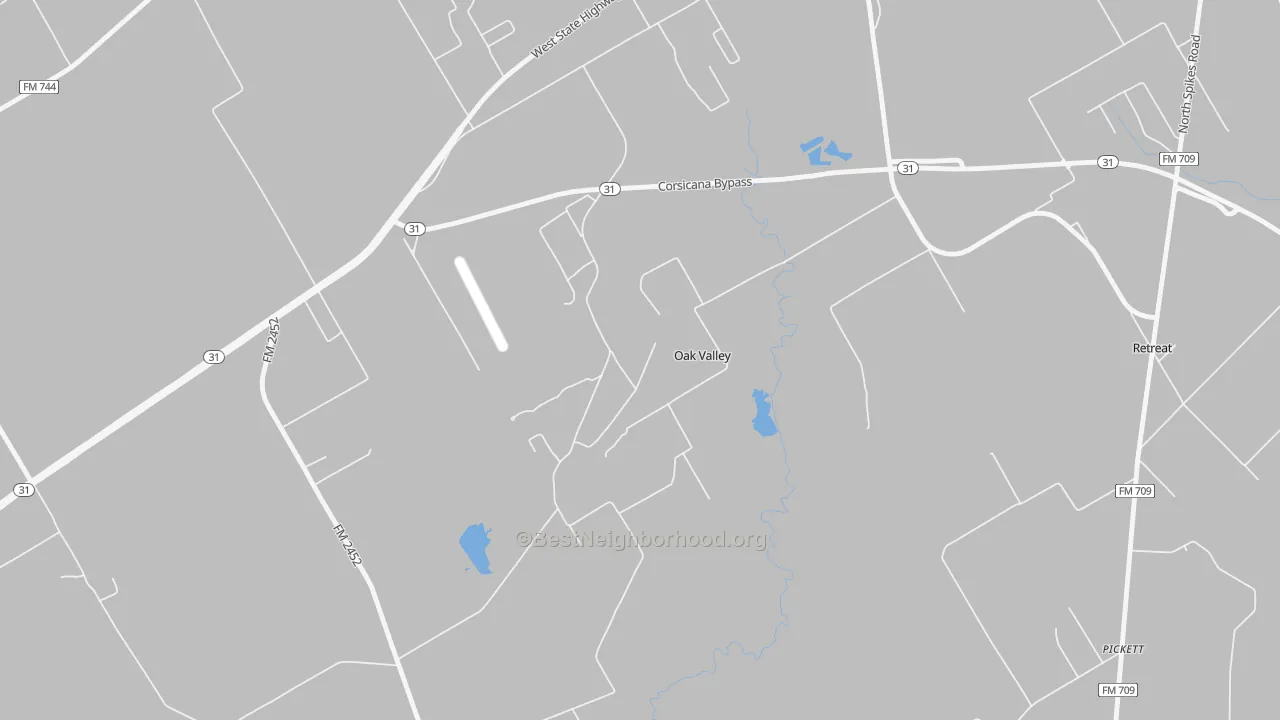 Bike Grade map of Oak Valley, TX