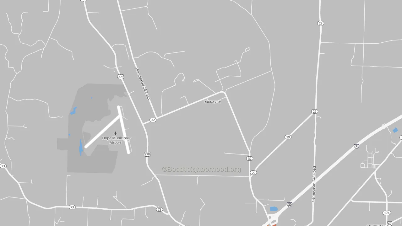 Bike Grade map of Oakhaven, AR