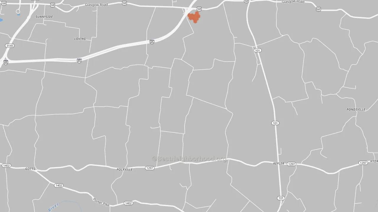 Bike Grade map of Oakland, KY