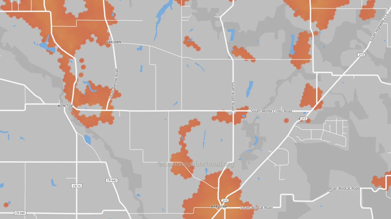 Bike Grade map of Oaklawn, OR