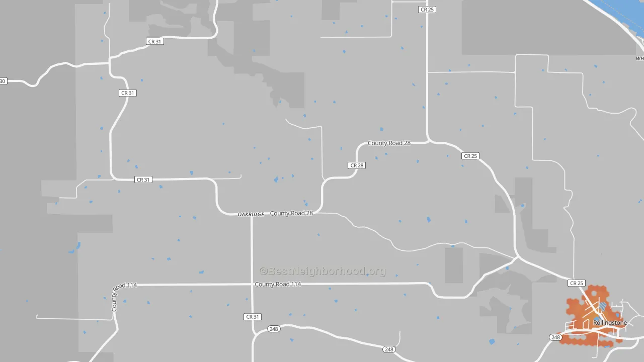Bike Grade map of Oakridge, MN