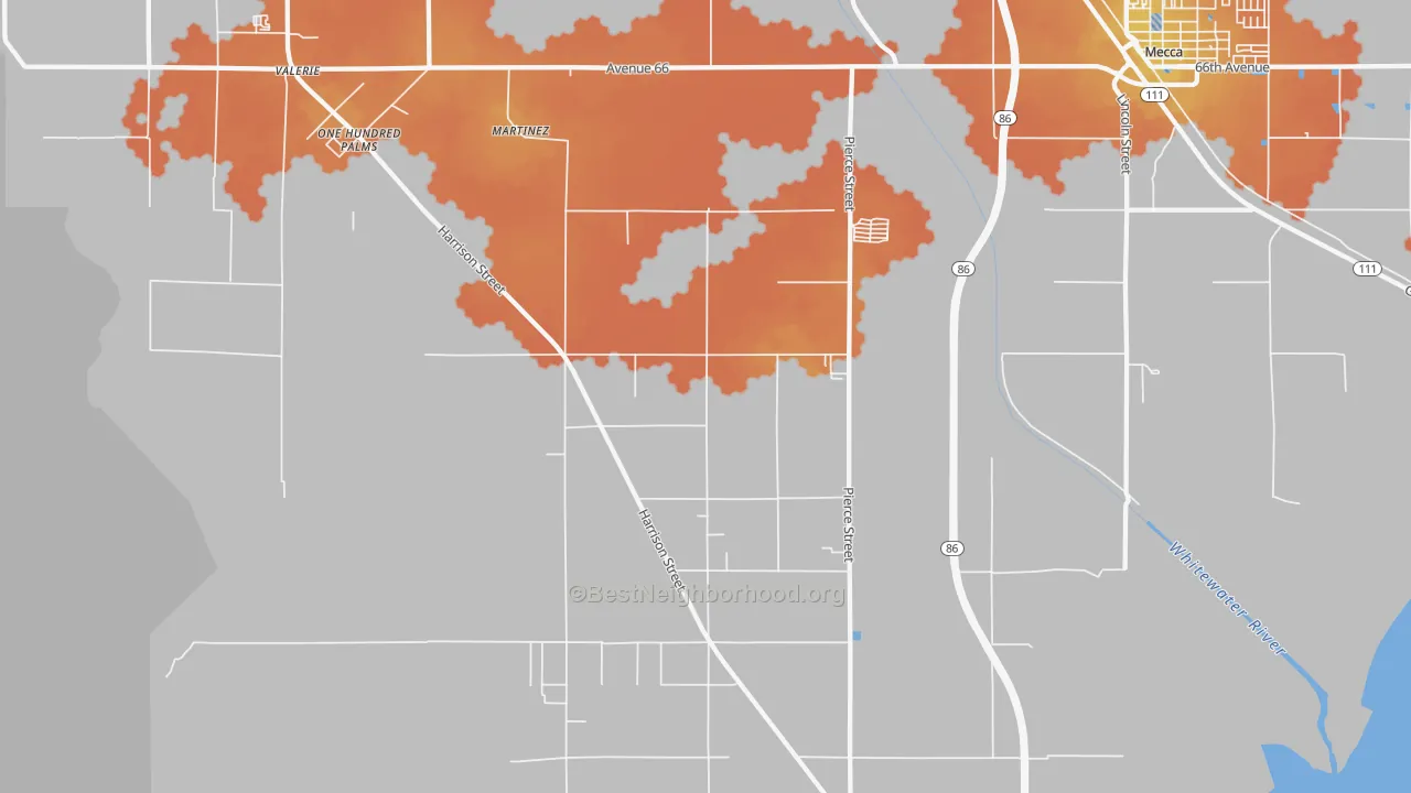 Bike Grade map of Oasis, CA