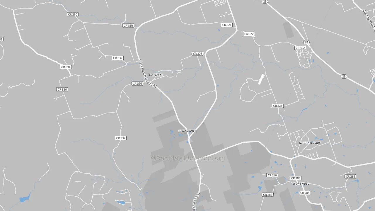 Bike Grade map of Oatmeal, TX