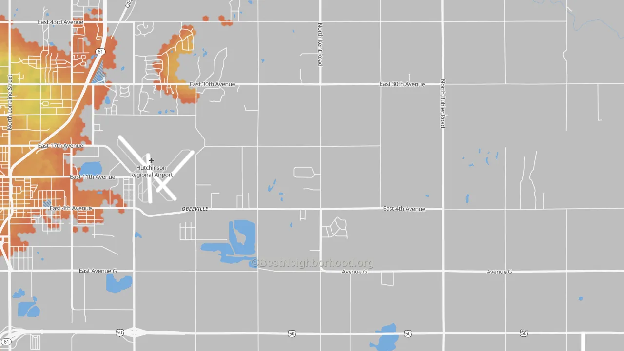 Bike Grade map of Obeeville, KS