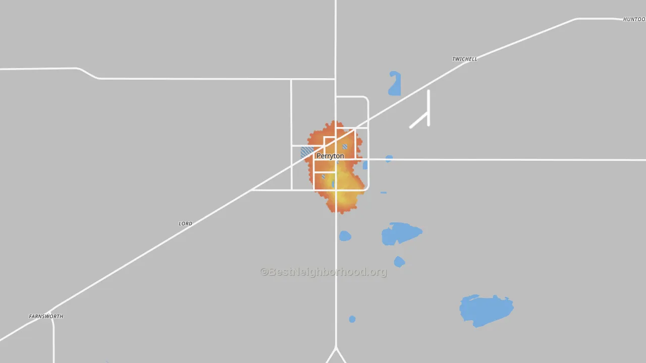 Bike Grade map of Ochiltree County, TX