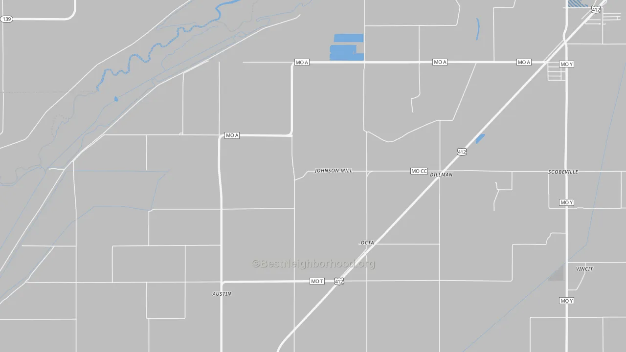 Bike Grade map of Octa, MO