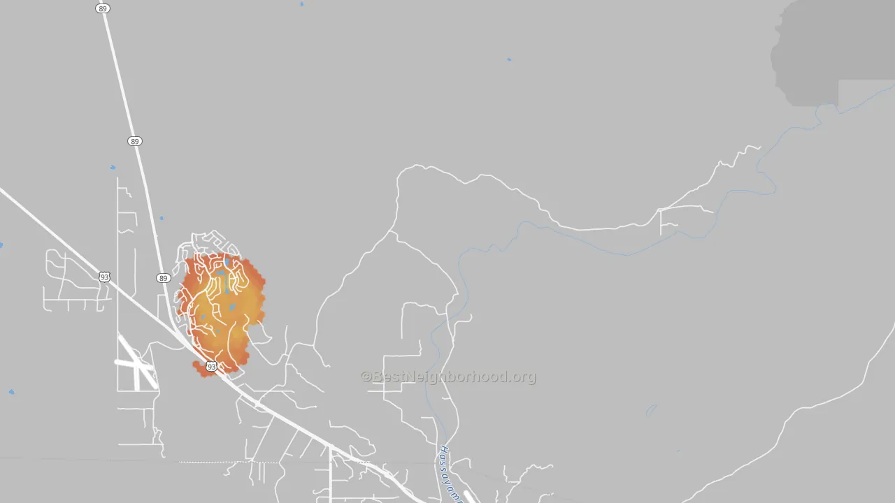 Bike Grade map of Octave, AZ