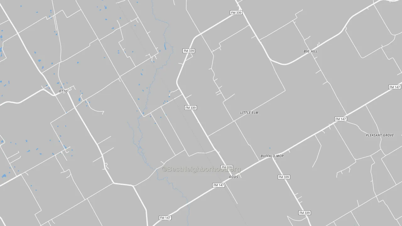 Bike Grade map of Odds, TX