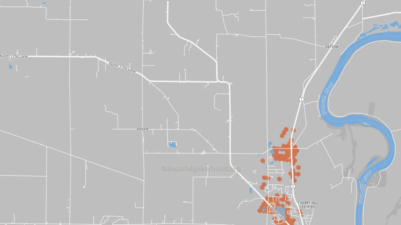 Bike Grade map of Odgen, IL
