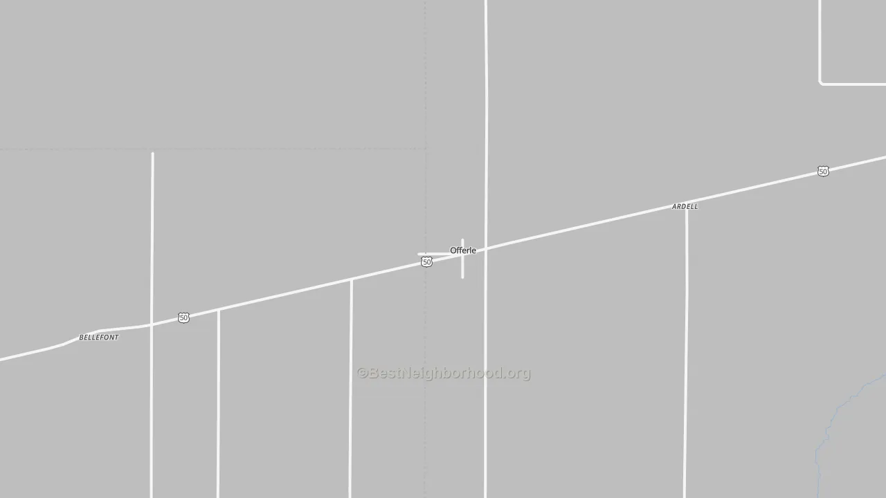 Bike Grade map of Offerle, KS