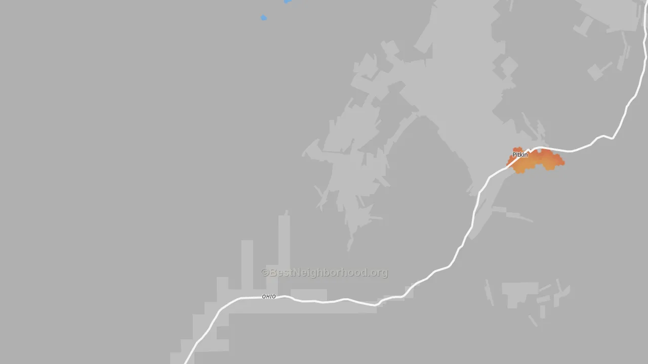 Bike Grade map of Ohio City, CO