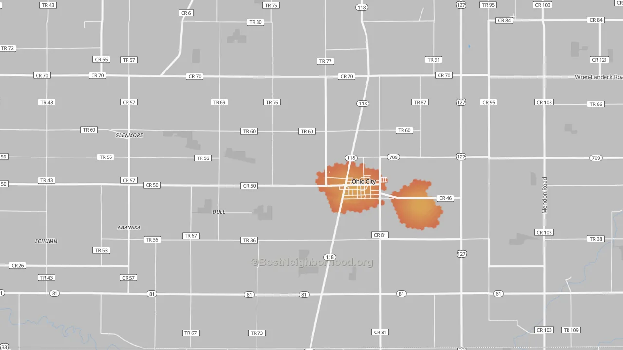 Bike Grade map of Ohio City, OH