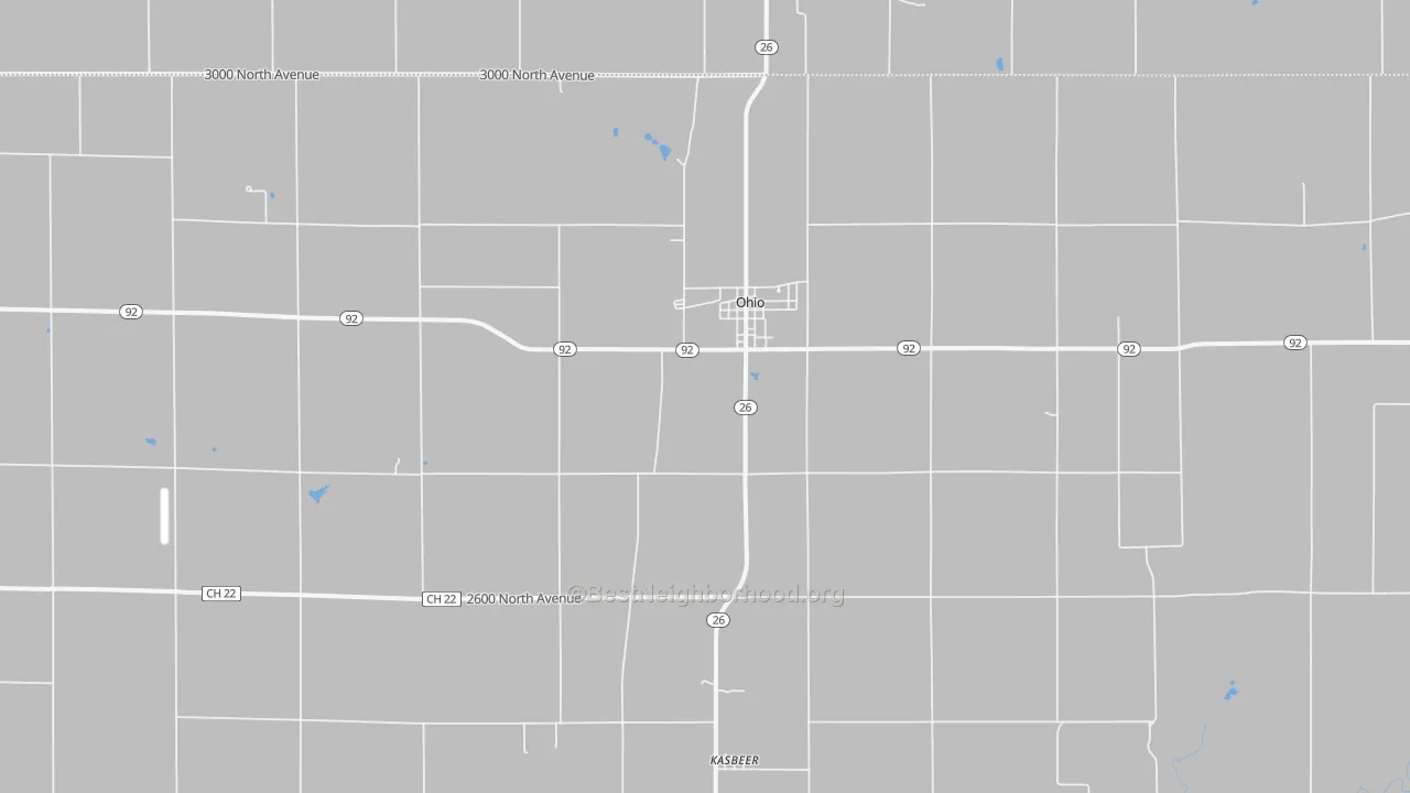 Bike Grade map of Ohio, IL