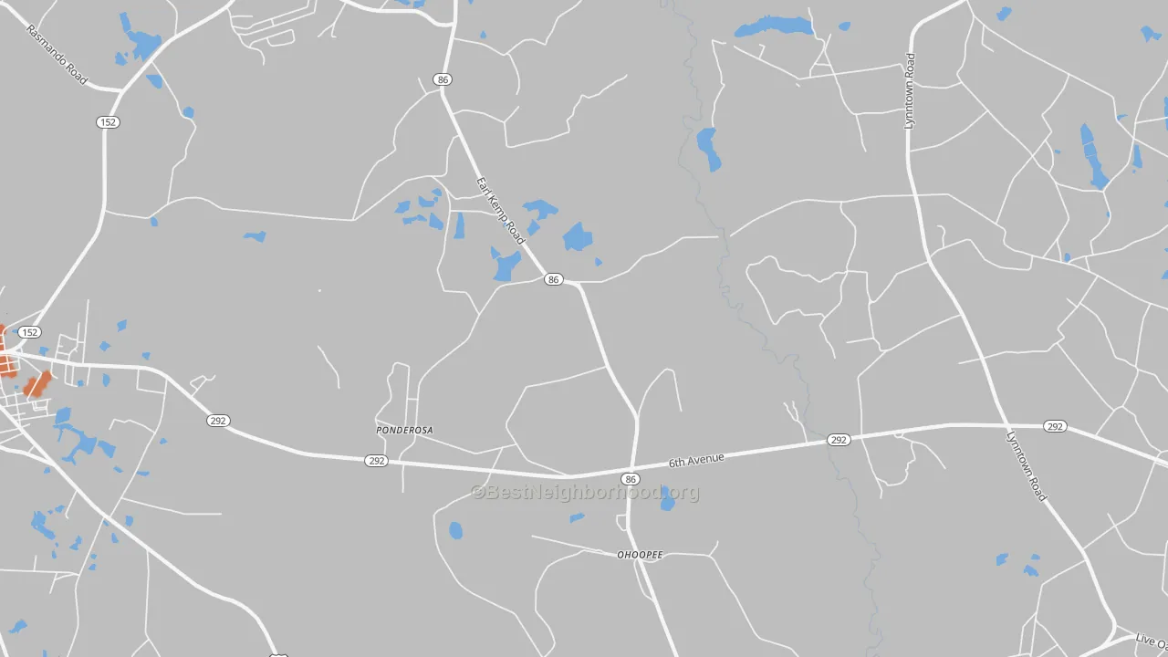 Bike Grade map of Ohoopee, GA