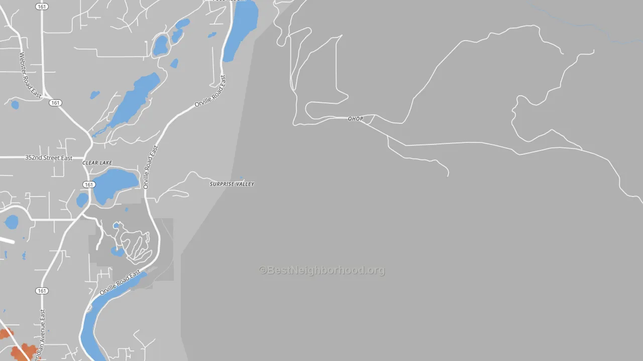 Bike Grade map of Ohop, WA