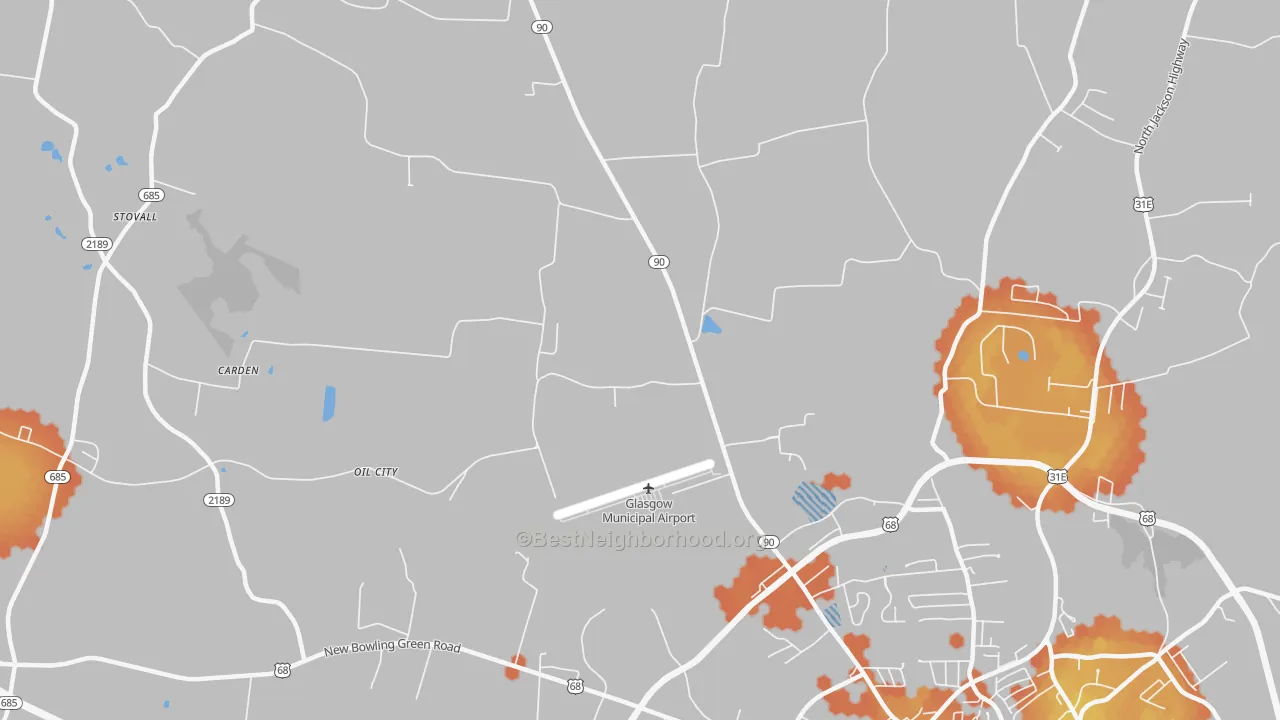 Bike Grade map of Oil City, KY