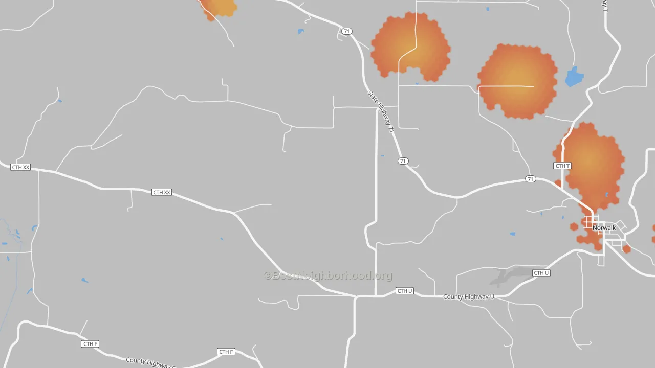 Bike Grade map of Oil City, WI