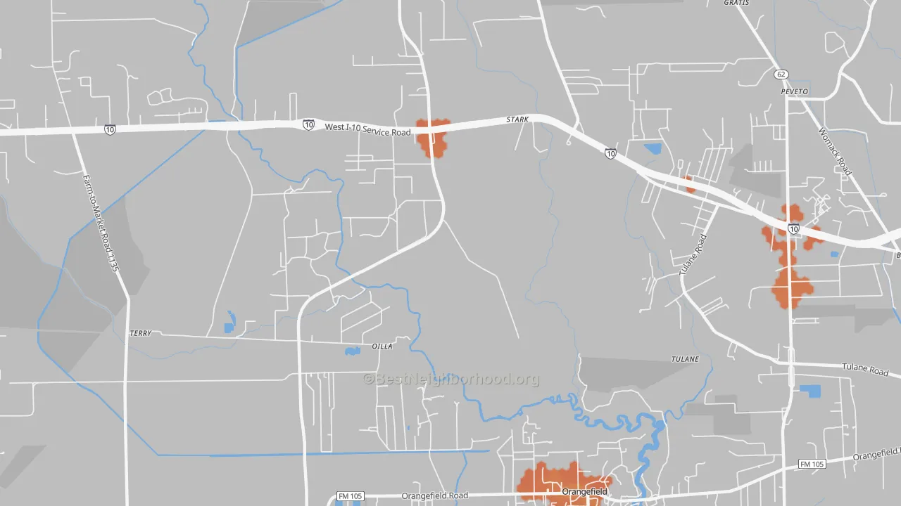Bike Grade map of Oilla, TX