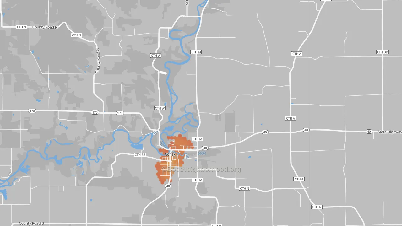 Bike Grade map of Old Albertville, WI