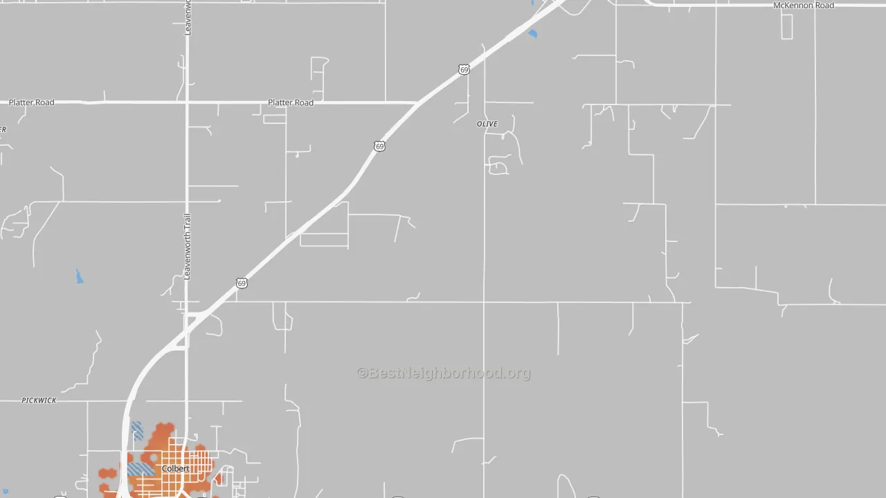 Bike Grade map of Old Allison, OK