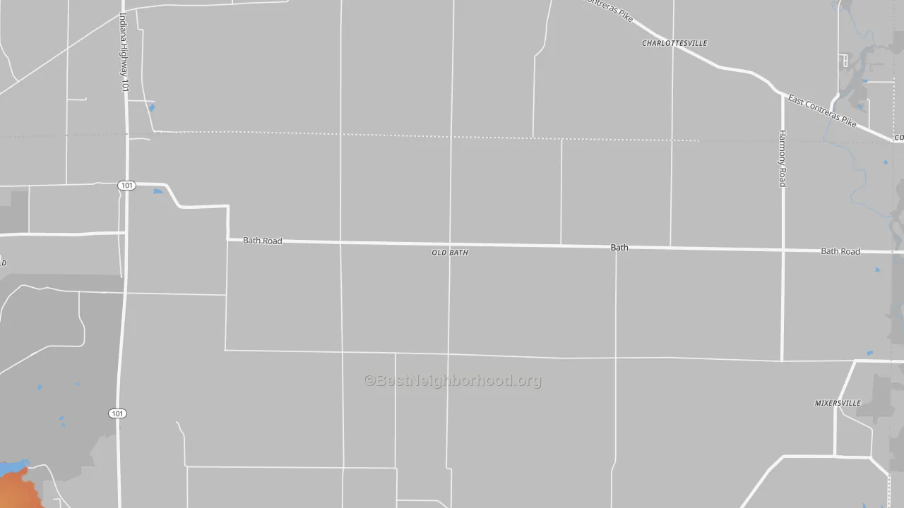 Bike Grade map of Old Bath, IN